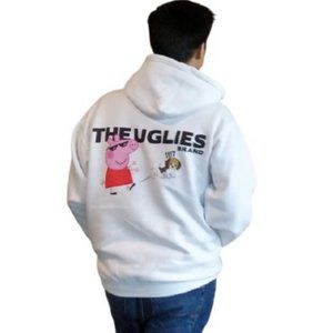 Society Uglies - white hoodie with Peppa Pig